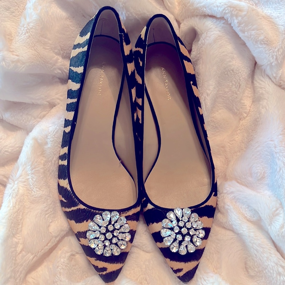 Ann Taylor zebra heels size 7.5